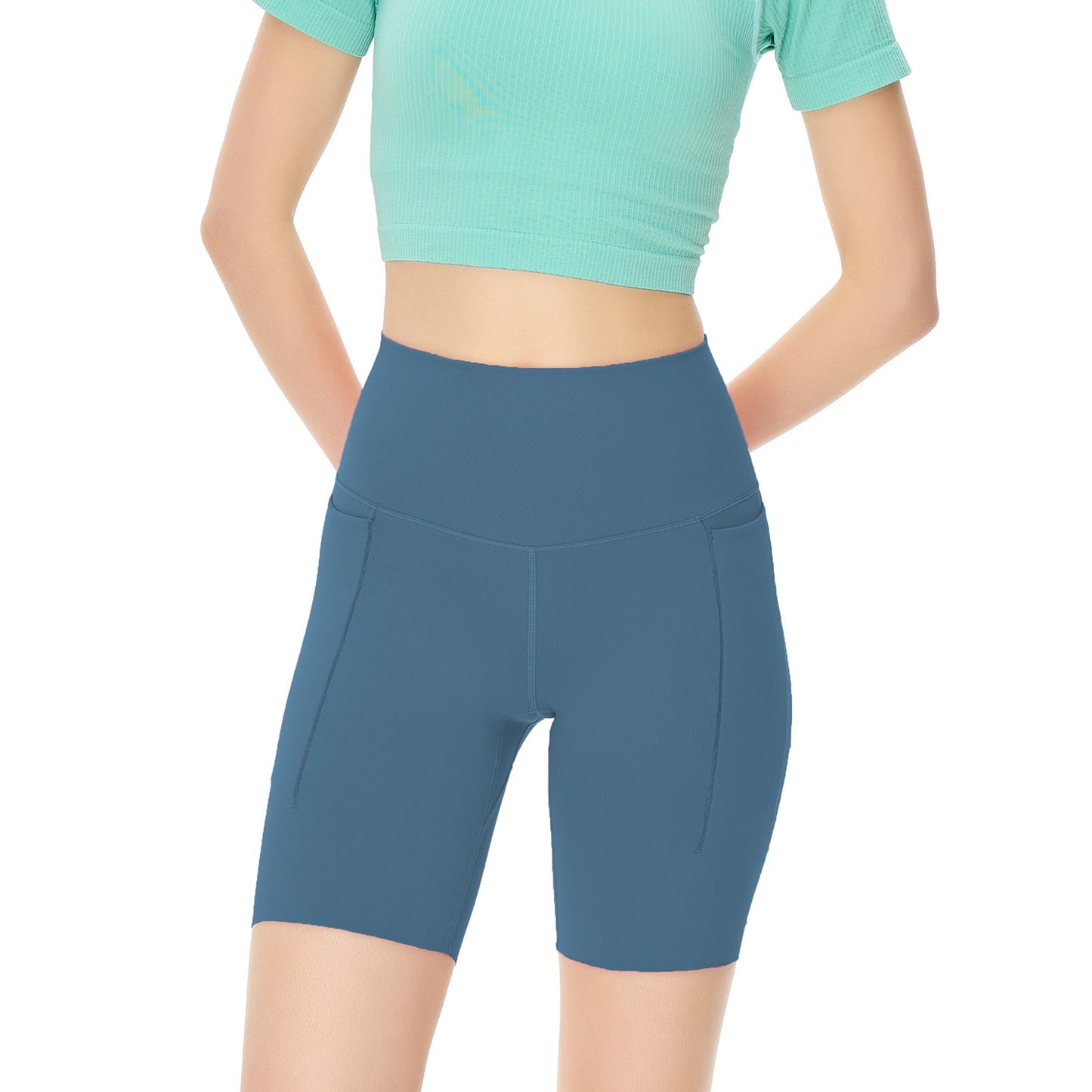 New High Waist Lifting Gym Biker Shorts