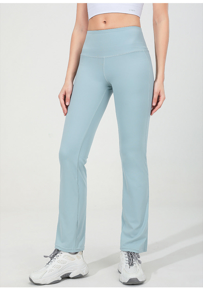 High Waisted Hip-lifting Wide-leg Flared Pants