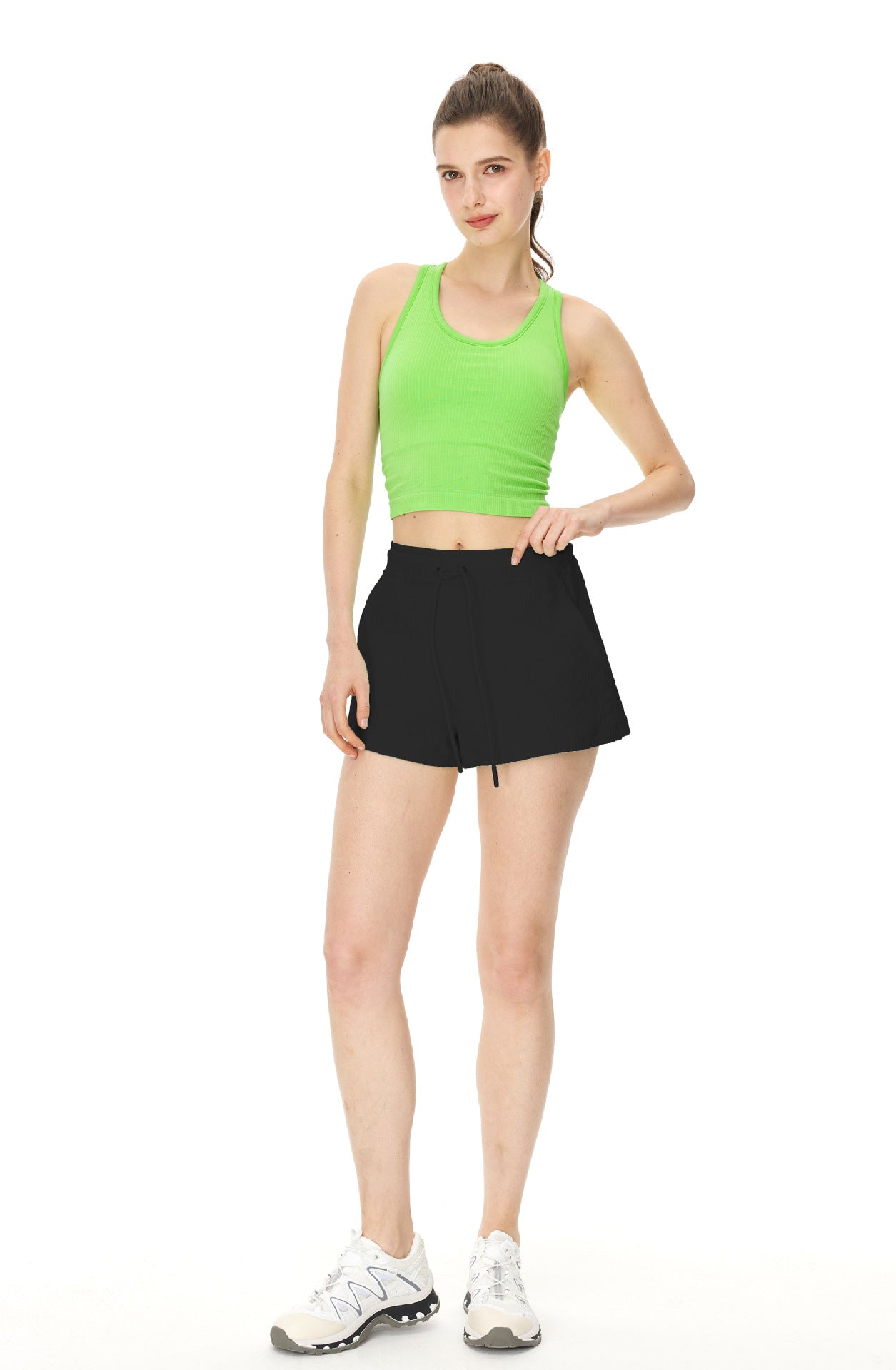 Athletic Shorts Casual Drawstring Side Pocket Threaded Shorts
