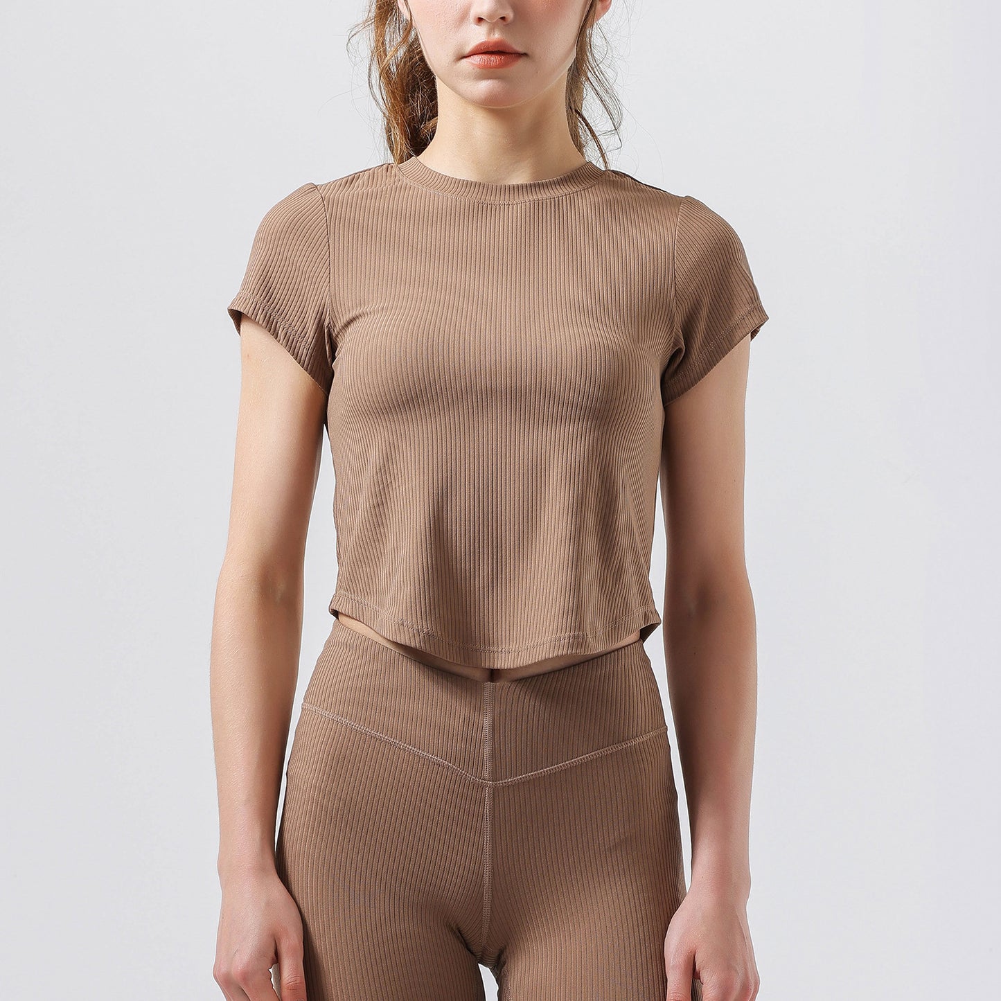 Threaded Yoga Wear Skin-friendly Slimming Sports T-shirt