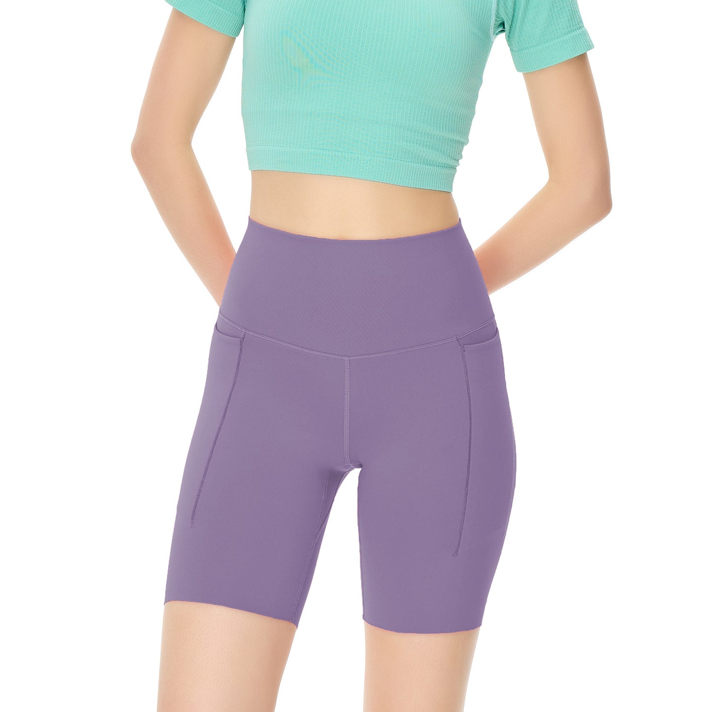 New High Waist Lifting Gym Biker Shorts