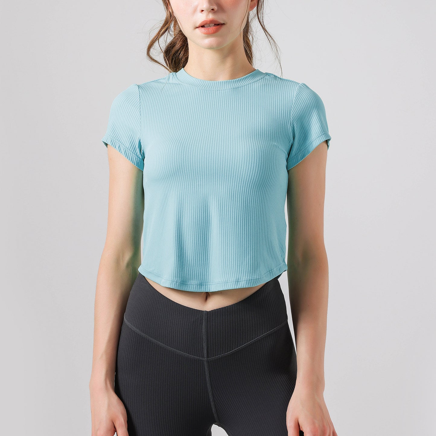 Threaded Yoga Wear Skin-friendly Slimming Sports T-shirt