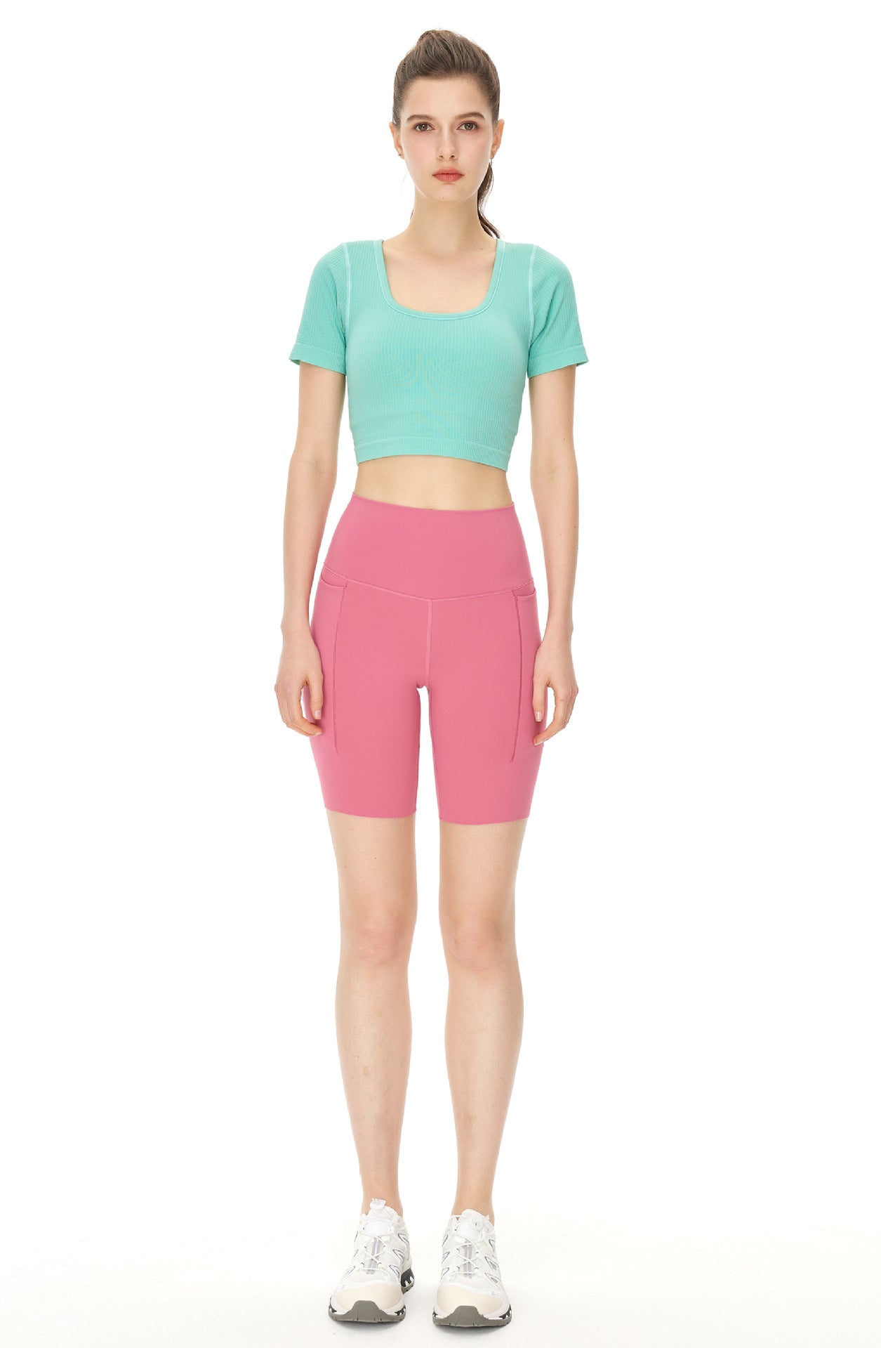 New High Waist Lifting Gym Biker Shorts