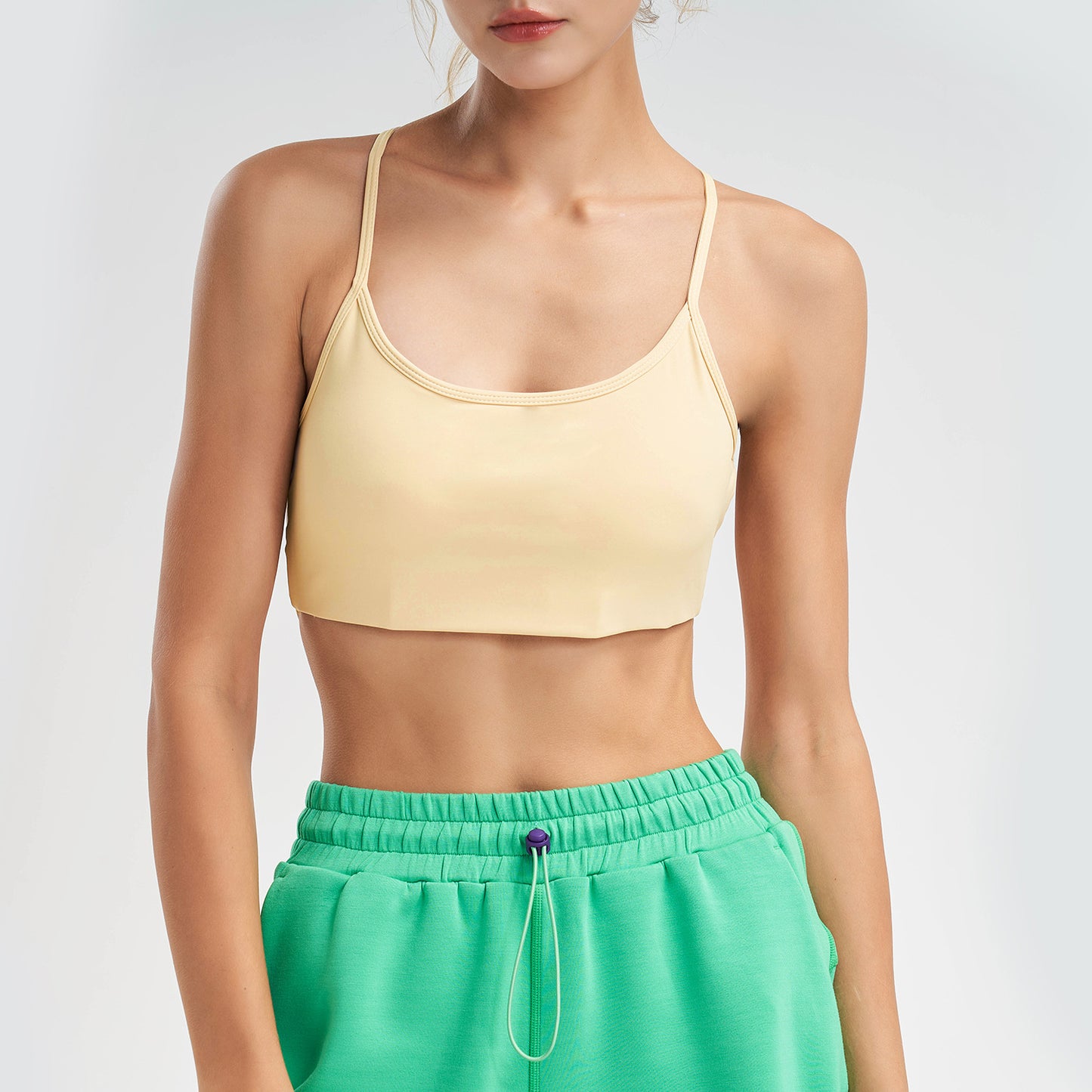 Backless Fitness Gathered Yoga Bra Yoga