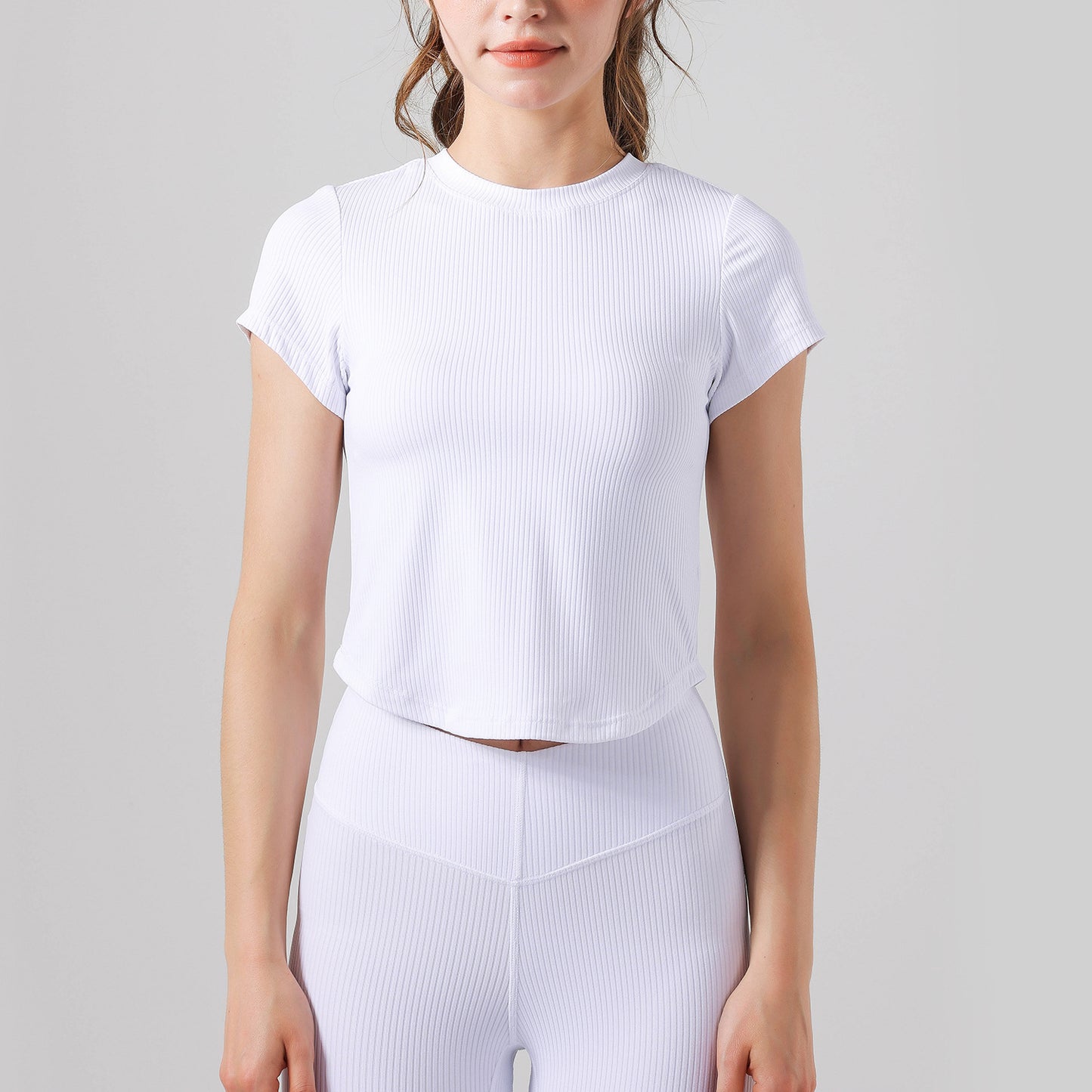 Threaded Yoga Wear Skin-friendly Slimming Sports T-shirt