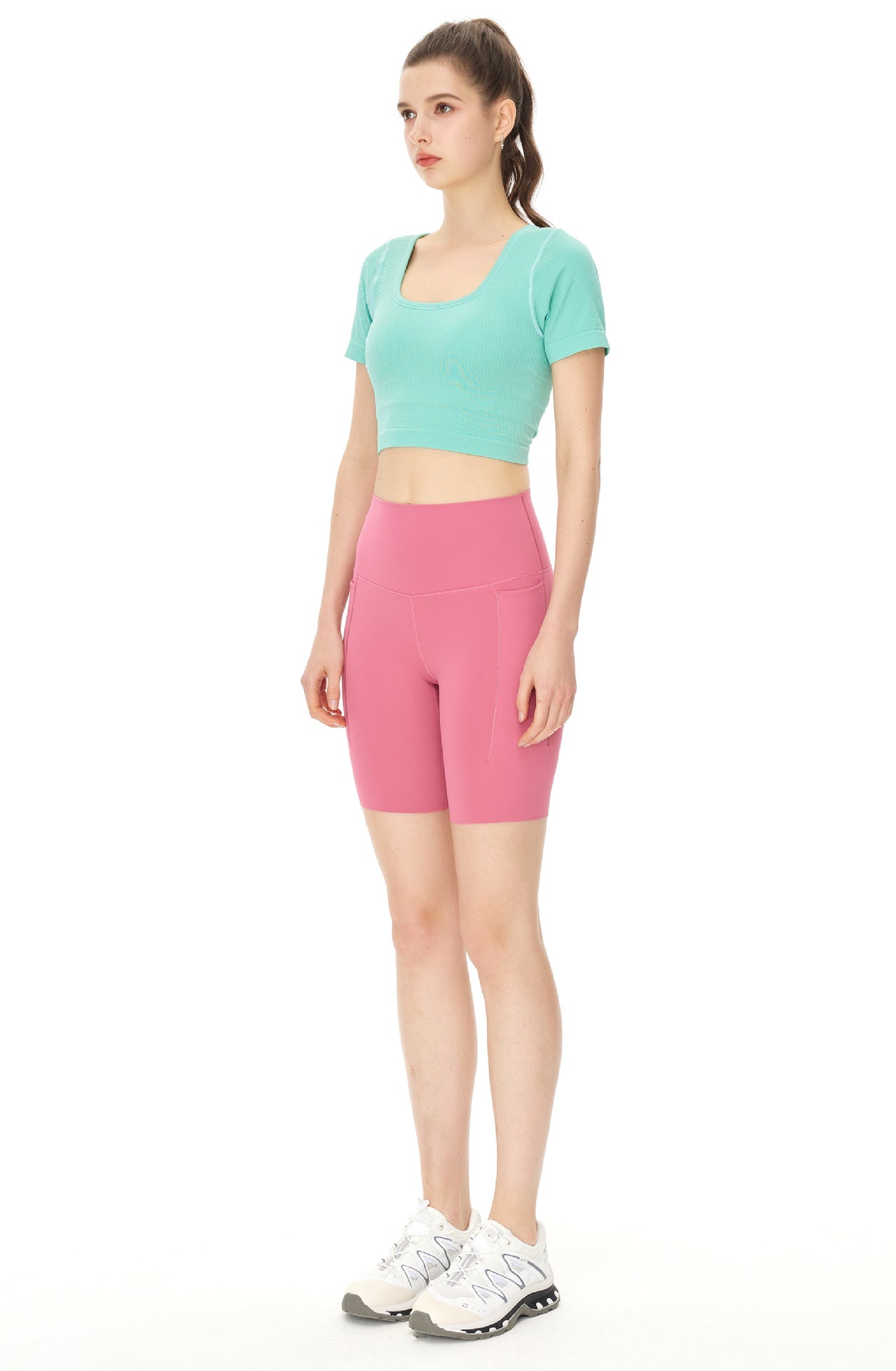 New High Waist Lifting Gym Biker Shorts