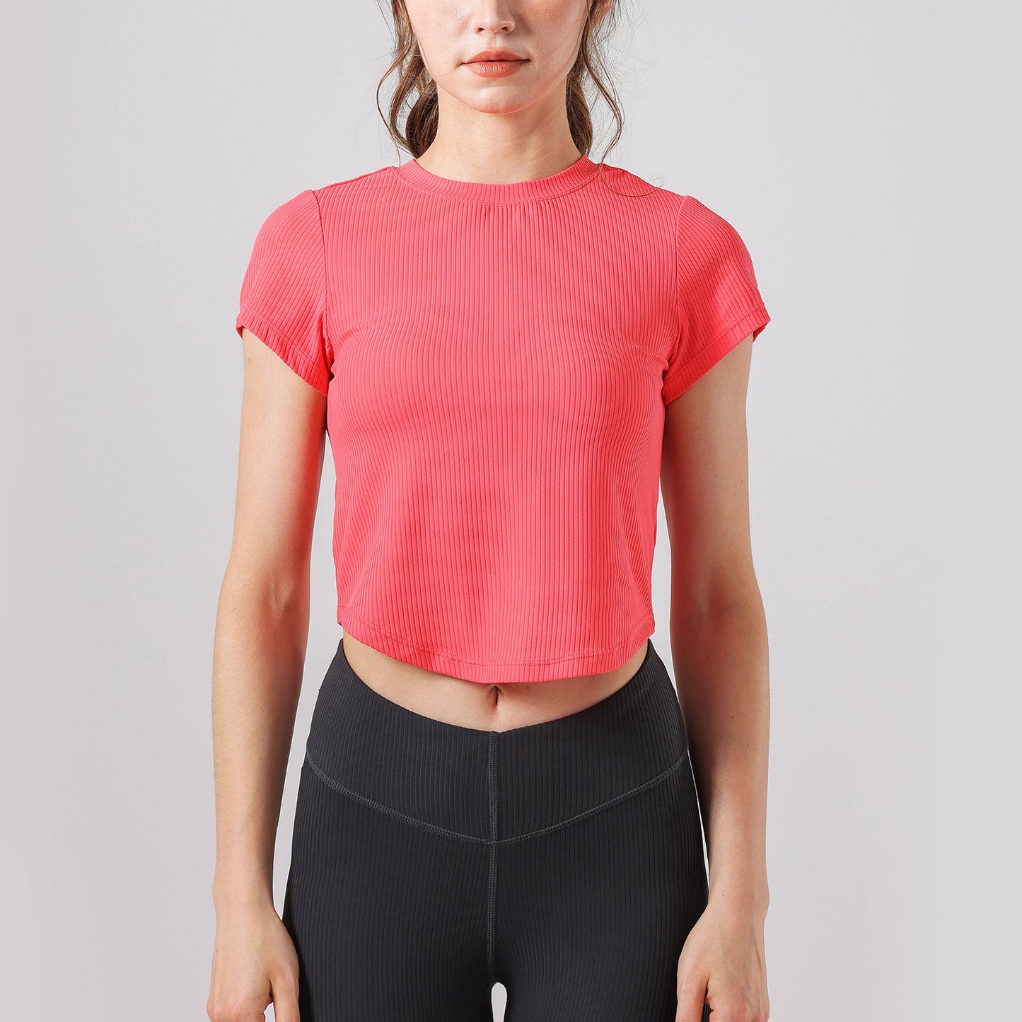 Threaded Yoga Wear Skin-friendly Slimming Sports T-shirt