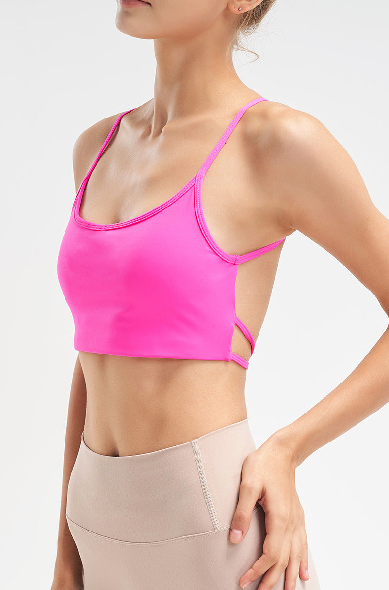 Backless Fitness Gathered Yoga Bra Yoga