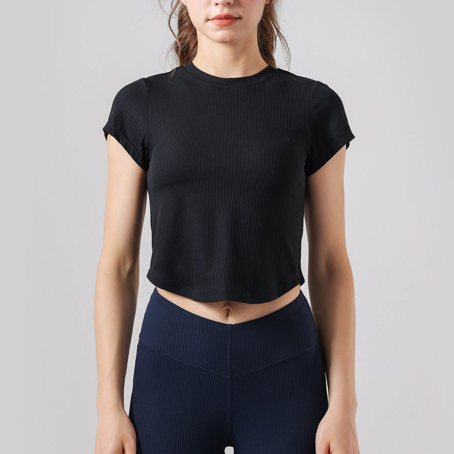 Threaded Yoga Wear Skin-friendly Slimming Sports T-shirt