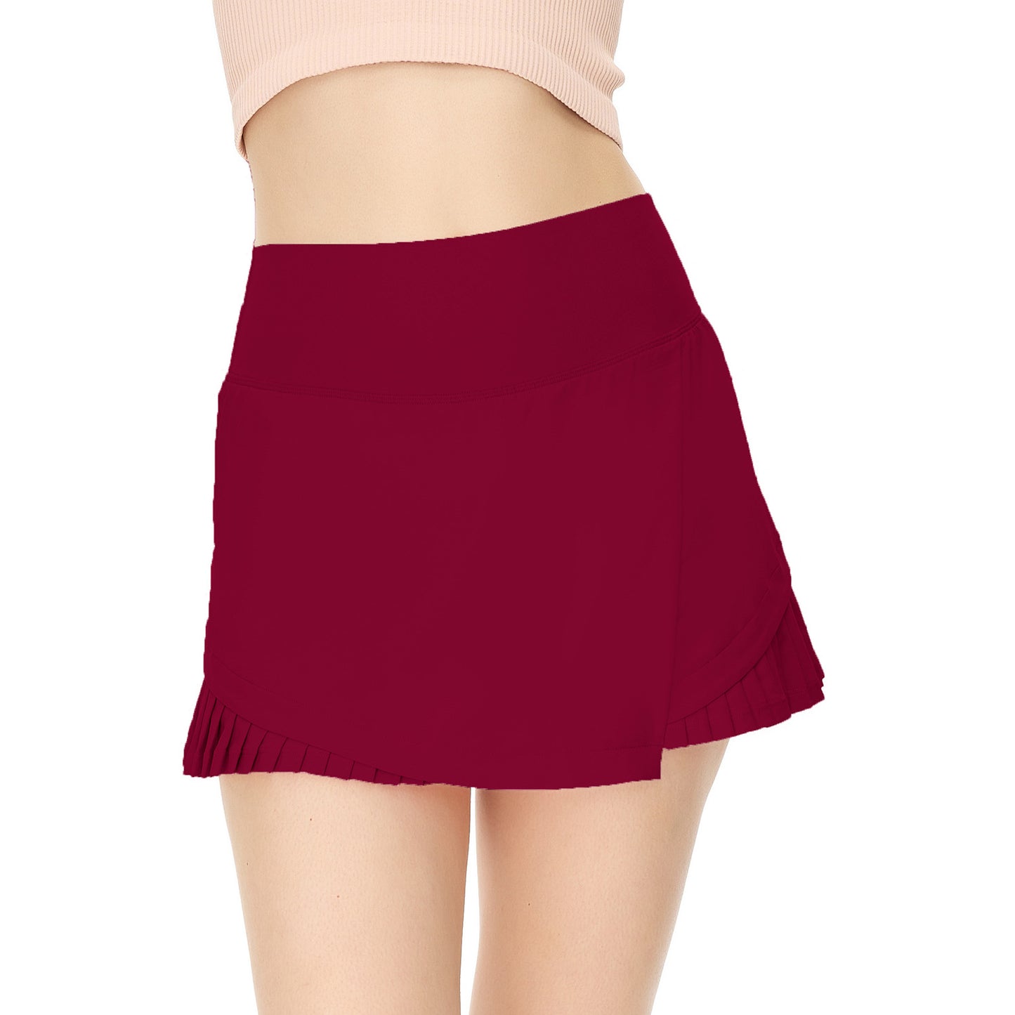 High-waisted Panelled Pleated Tennis skirt