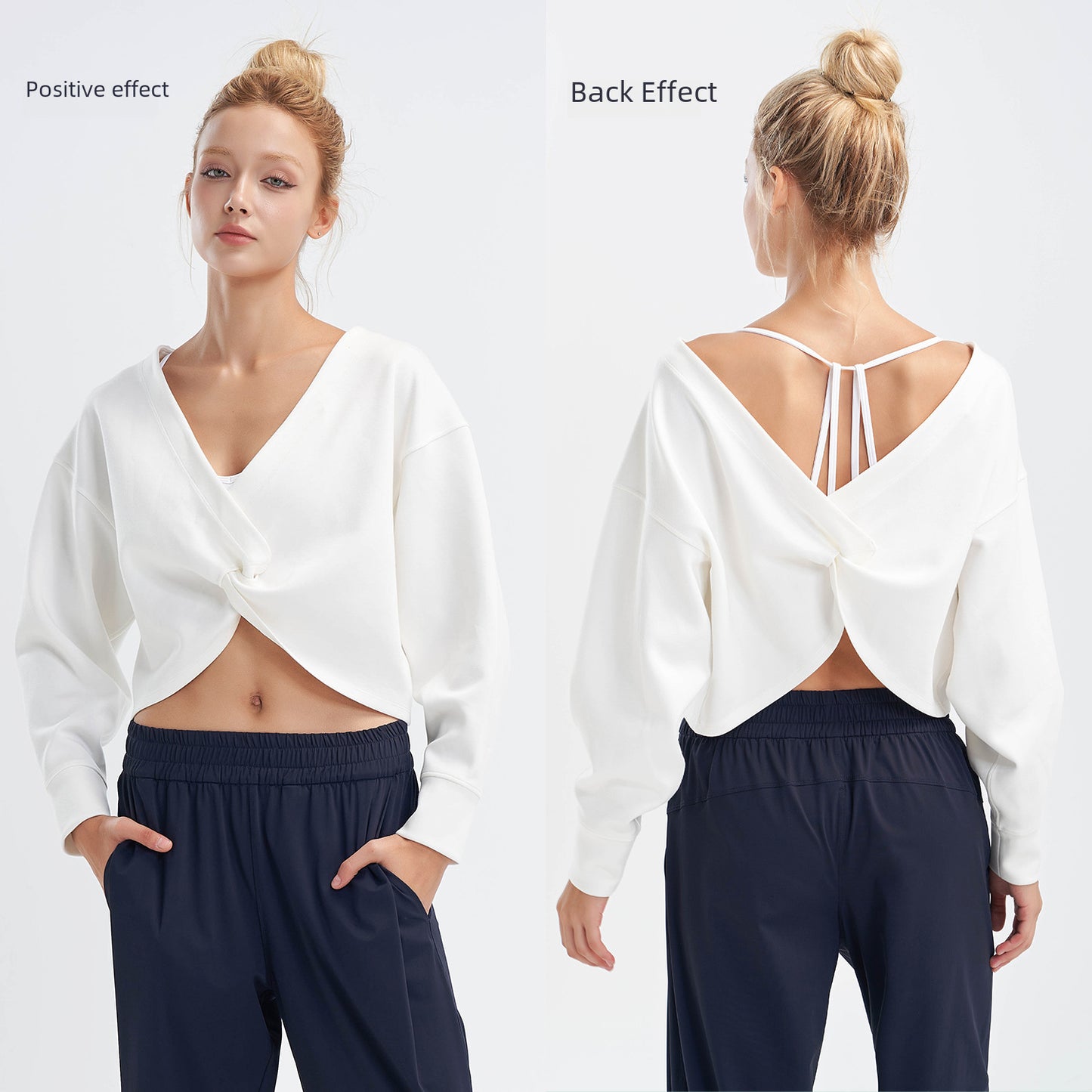 Lulu's New Top Two Wear Crop Top Long Sleeve Yoga Shirt