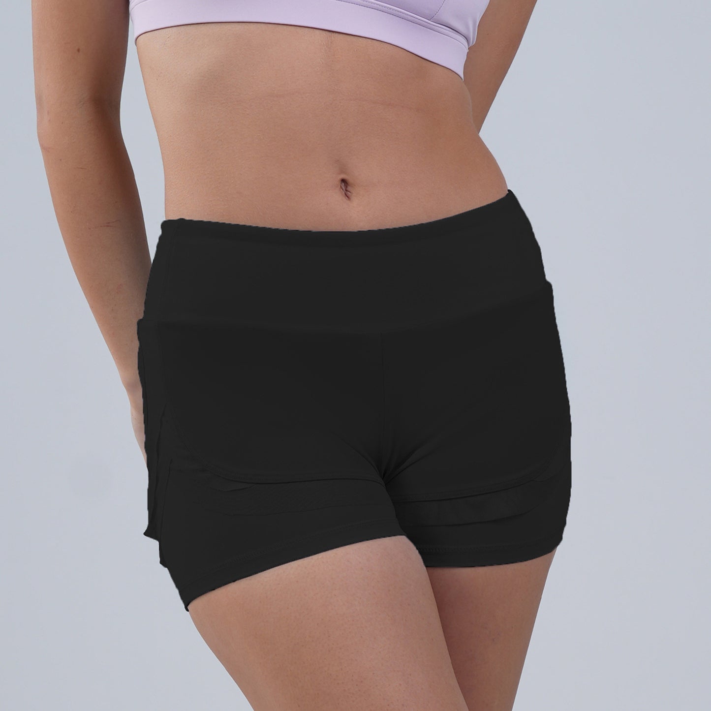 Outdoor Casual Fake Two Piece sports shorts