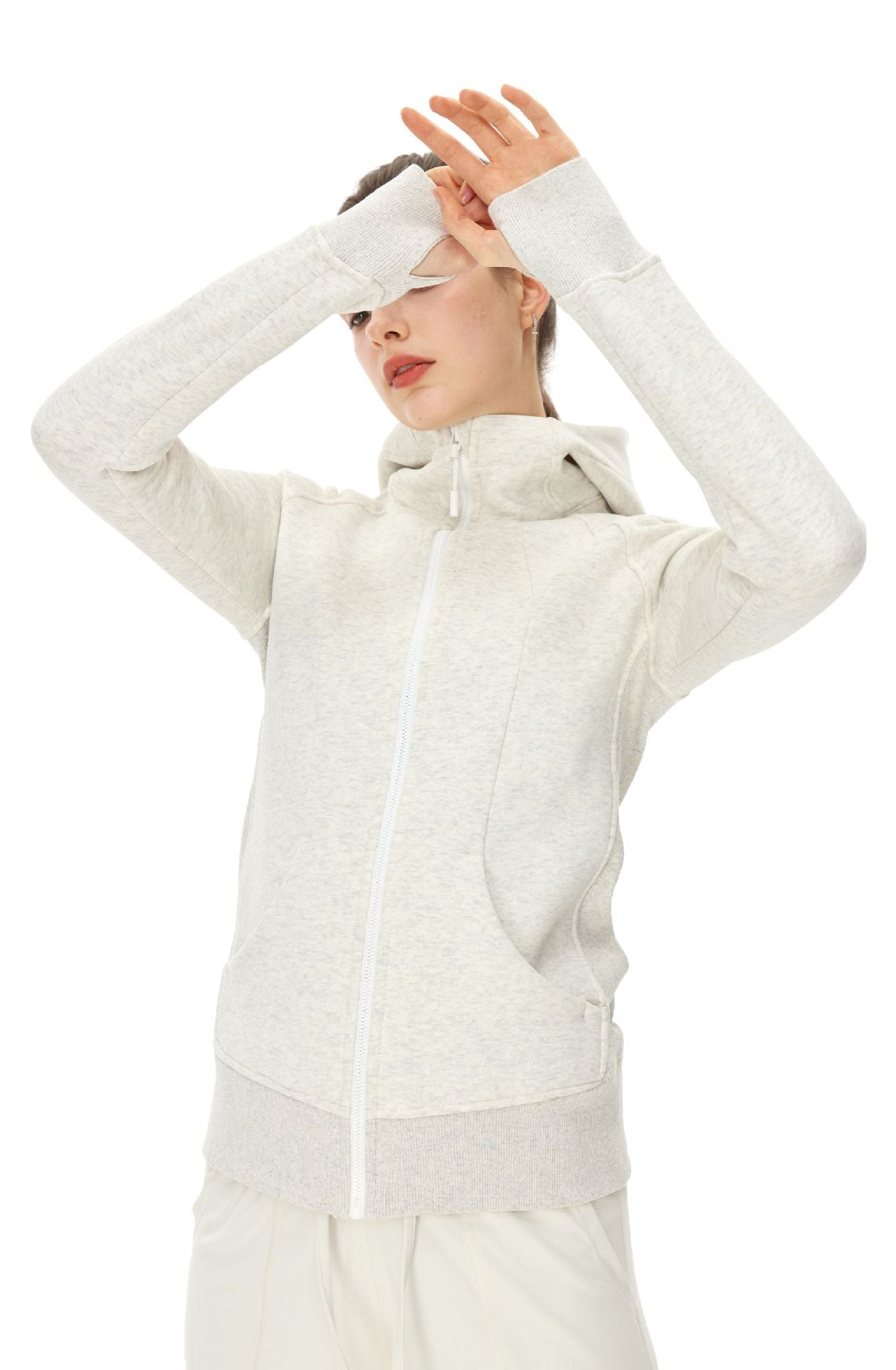 Casual Sportswear Hooded Loose Fleece Jacket