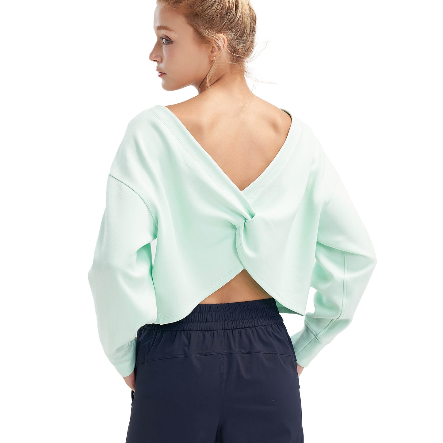 Lulu's New Top Two Wear Crop Top Long Sleeve Yoga Shirt