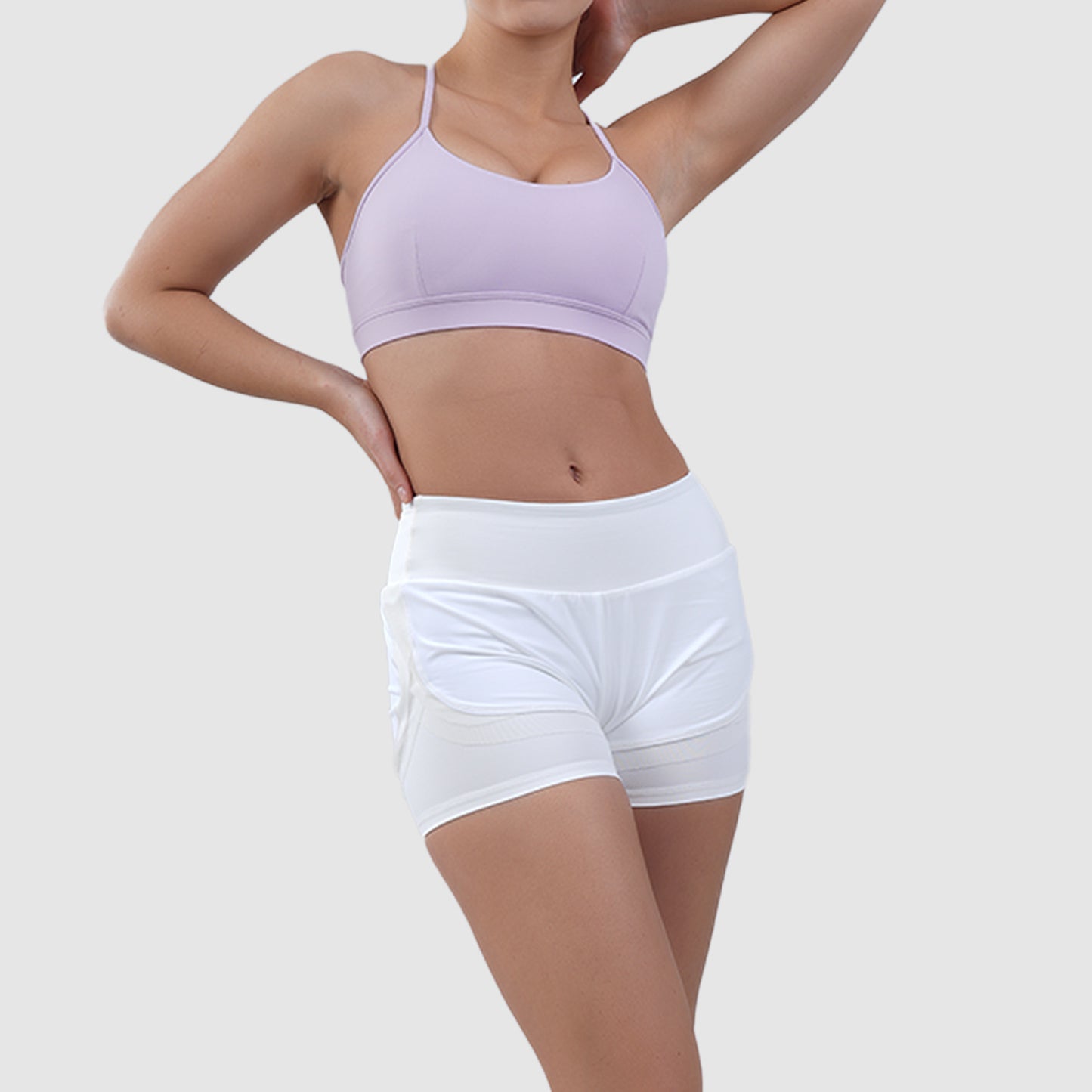 Outdoor Casual Fake Two Piece sports shorts