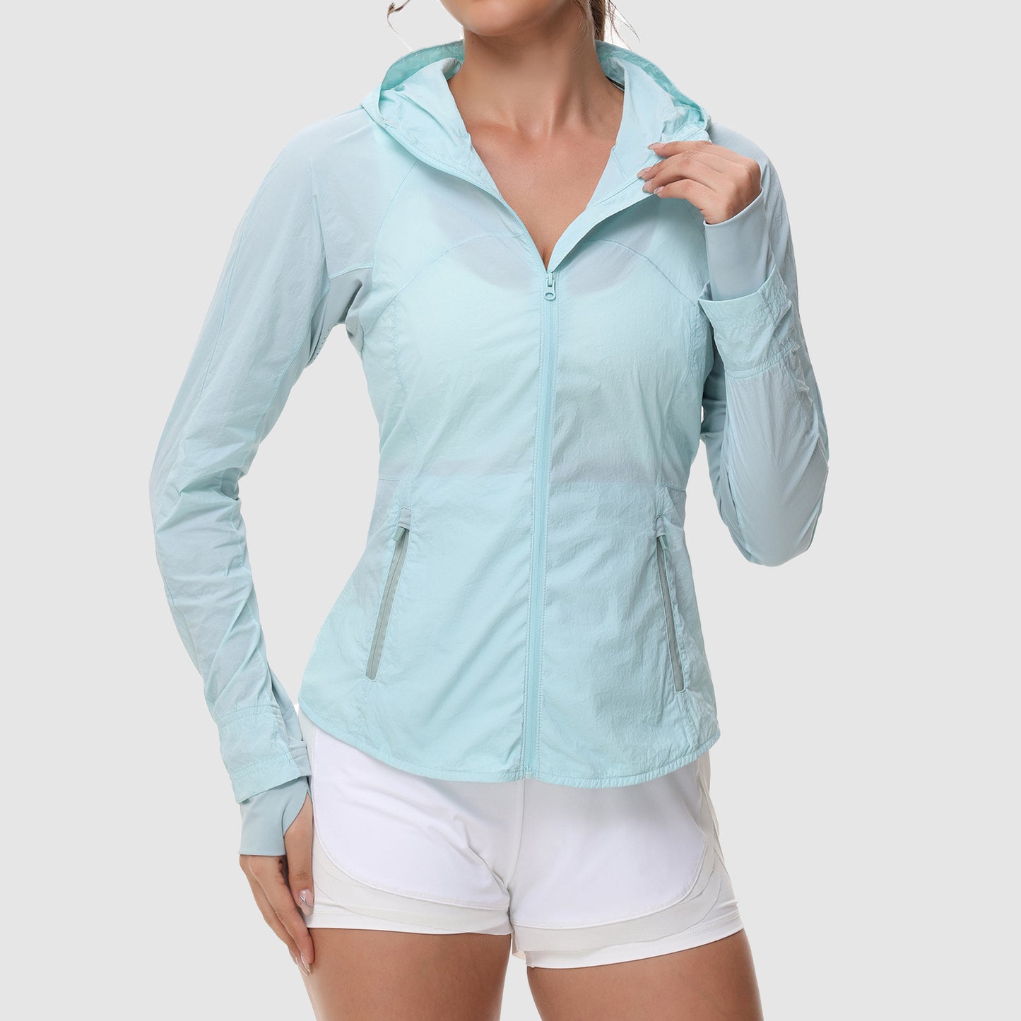 Outdoor Quick-drying Hooded Slim Sunscreen Jacket