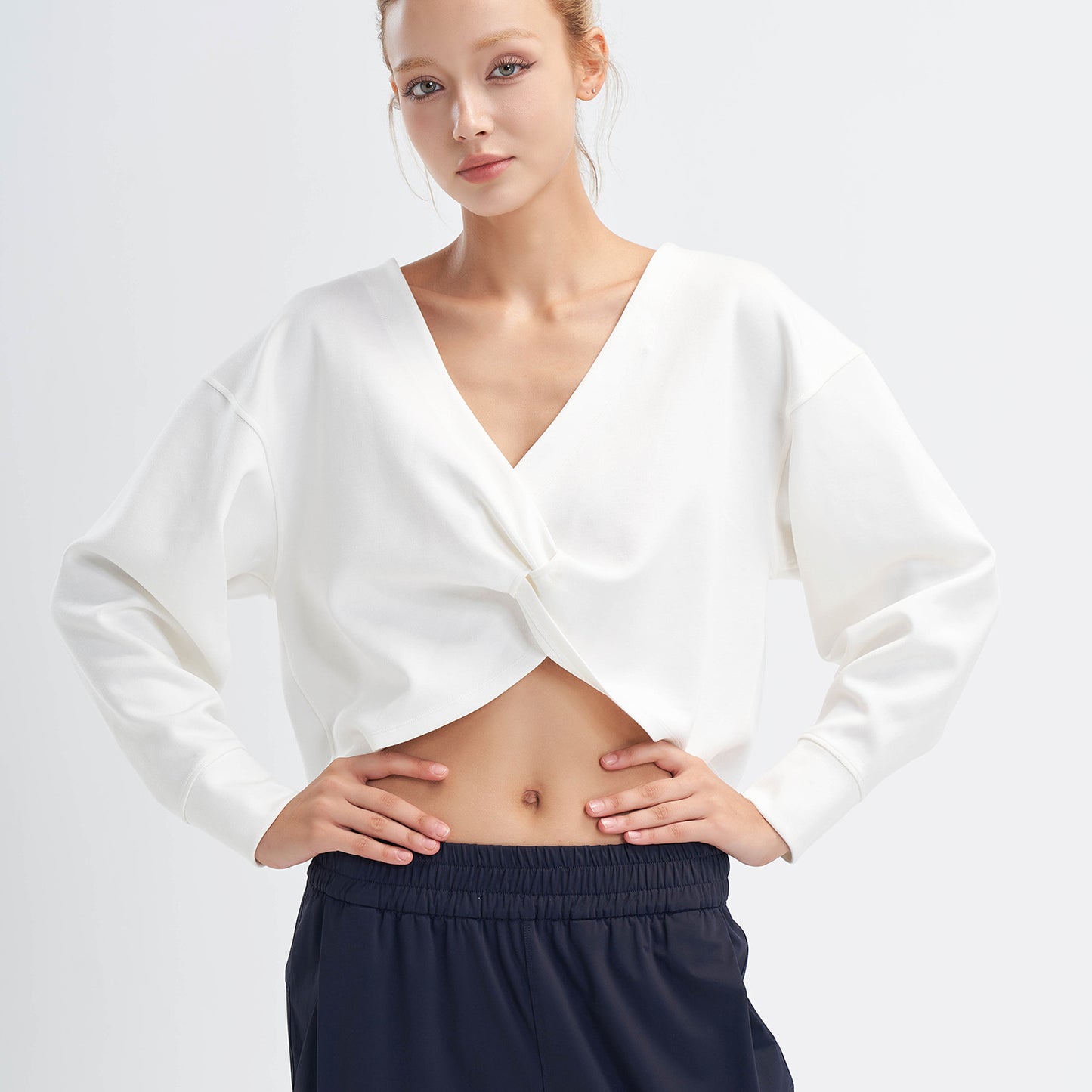 Lulu's New Top Two Wear Crop Top Long Sleeve Yoga Shirt