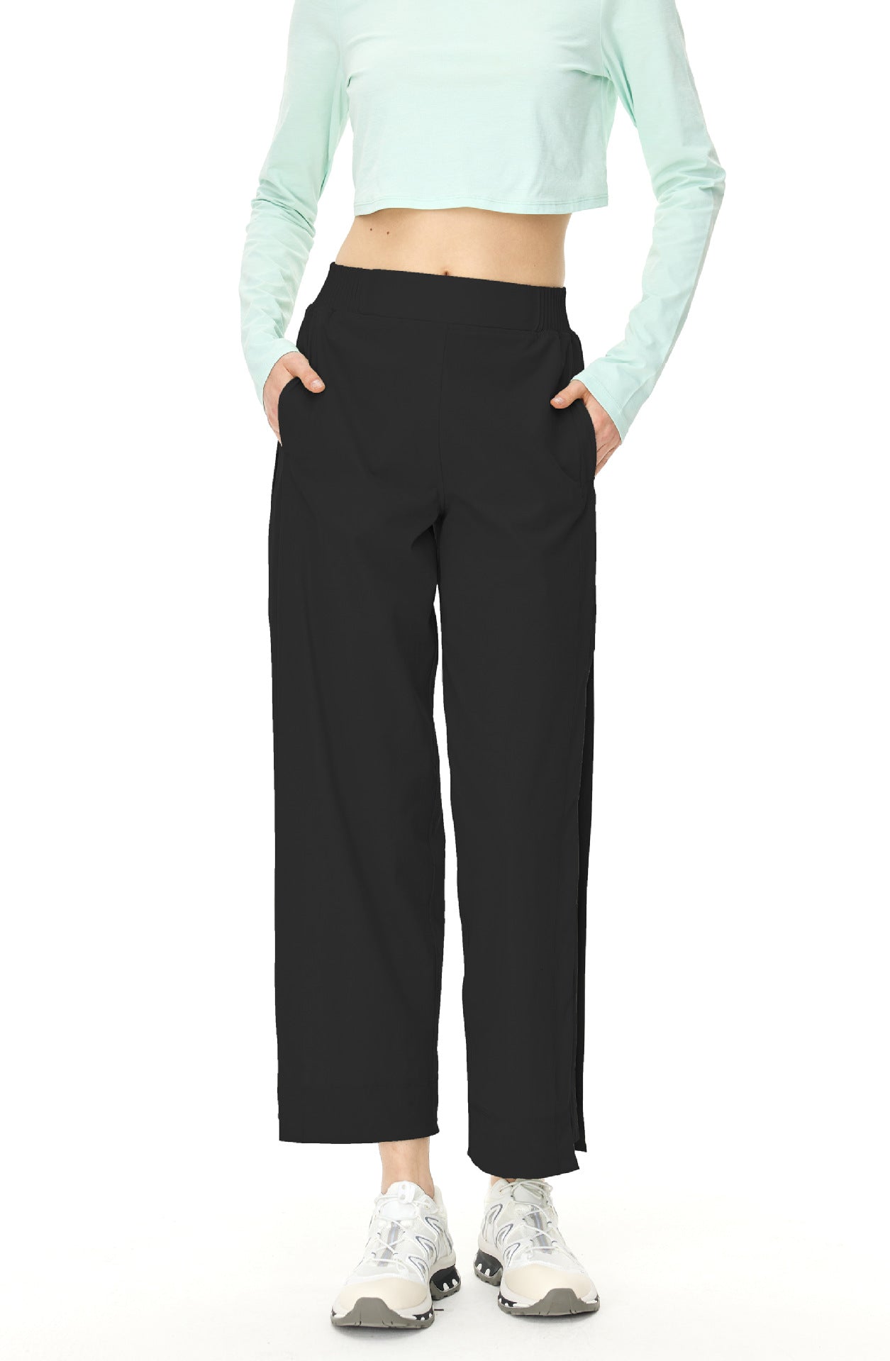 Yoga Elasticated Waist Straight Pants