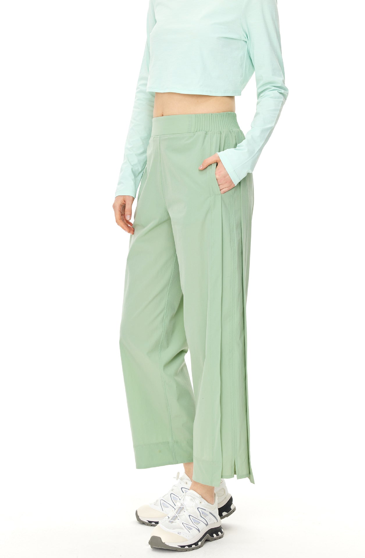 Yoga Elasticated Waist Straight Pants