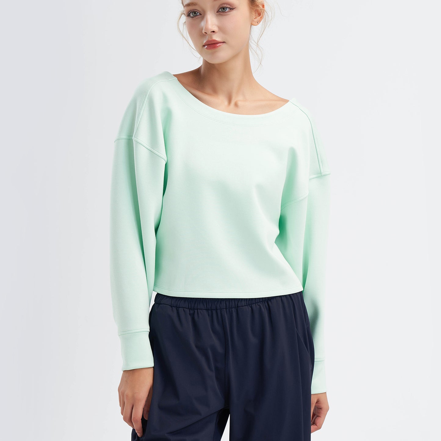 Lulu's New Top Two Wear Crop Top Long Sleeve Yoga Shirt