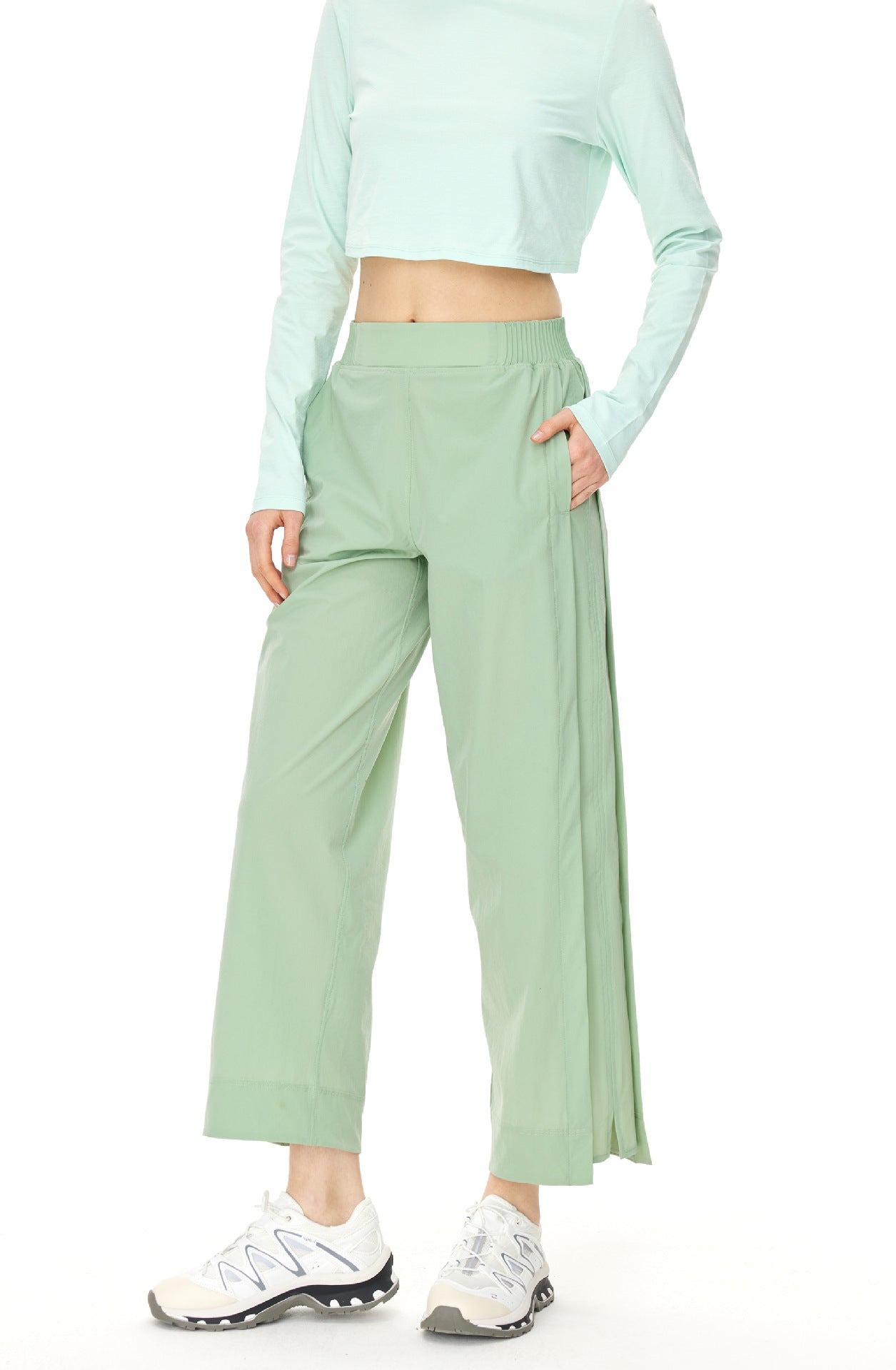 Yoga Elasticated Waist Straight Pants