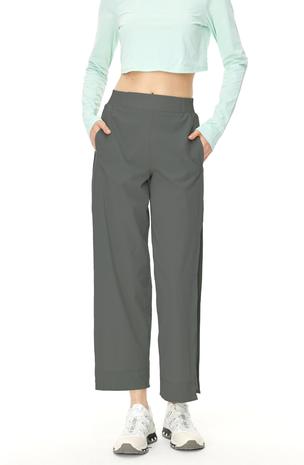 Yoga Elasticated Waist Straight Pants